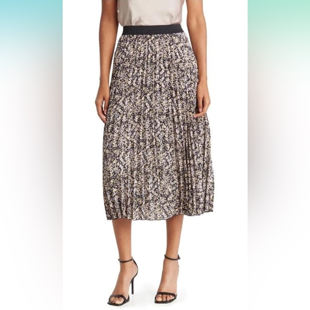 Vince Camuto Pleated Midi Skirt